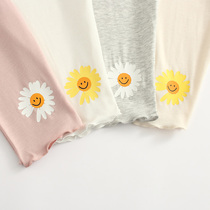 Girls leggings outside wear summer thin 1-3 years old 2 foreign cotton baby pants baby Princess casual pants