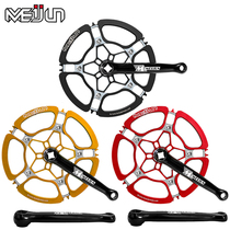 Bike Dental Disc Crank Mountain Bike Retrofit Single Disc Left Right Crank Single Speed Tooth Disc 45T 45T 47T 53T