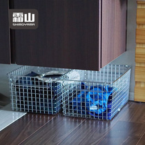 Japan Frost Mountain metal storage basket bathroom stainless steel storage basket storage basket kitchen desktop debris finishing basket