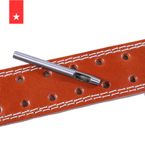 Fitness new belt perforated hole cowhide sports strength training punching needle round squat hard pull