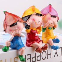 Modern home decoration resin decorations cute ornaments birthday gifts three no dolls dont listen to living room ideas