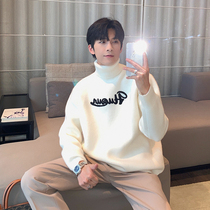 Hualun winter turtleneck sweater men loose tide brand thick warm undershirt new 2021 explosive knitwear
