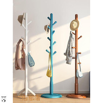Solid wood coat rack hanger floor bedroom hanger clothes rack household simple modern living room shape storage rack