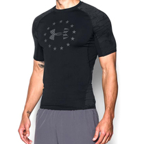 Andrema UA mens short sleeve sportswear tights T-shirt hero Superman running training stretch summer fitness clothes