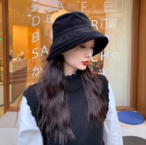  Japan Japanese wild corduroy fisherman hat chic casual retro basin hat net red autumn and winter tide