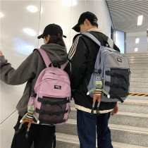 Ancient sense of Hong Kong style schoolbag female Korean version of high school junior high school students Joker backpack male large capacity backpack