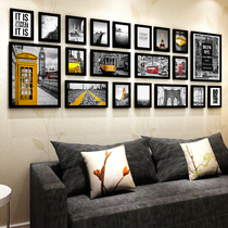 Net red living room photo wall decoration non-perforated frame wall room frame wall combination creative sofa background wall