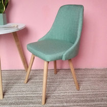 Net red Nordic ins dining chair Eames chair suitable for home desk chair solid wood leisure back chair fabric dining chair