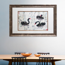 Ingenuity Su embroideryBlack Swan home decoration hanging painting embroidery silk