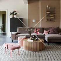 Nordic solid wood round coffee table combination simple modern living room reception table tea table side corner several small apartment home