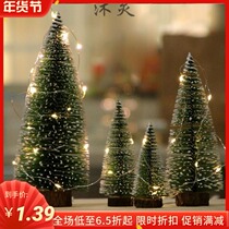 Childrens decoration desktop supplies mini Christmas tree potted props ornaments decoration desk