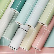 Household Nordic style green self-adhesive wallpaper College dorm bedroom renovation ins Forest department self-adhesive lattice wallpaper