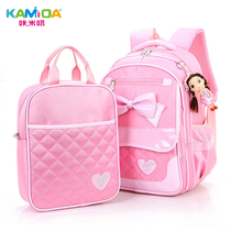 Trolley school bag for female primary school students 1-3 years old childrens school bag for primary school students Korean version of cute net red 6-12 years old