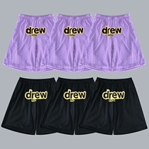 Drew smiley face Bieber same beauty wave loose High Street mesh breathable quick-drying men and womens shorts sweatpants tide tide