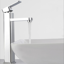 All copper table basin Under the table basin Wash basin Face wash basin Square copper hot and cold water faucet