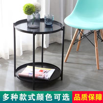 Minimalist sofa edge a few corners a few small round table small tea table iron art home modern minima Nordic mini tennis red tea table