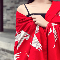 Autumn Winter Warmth Great Shawl Women Desert Travel Photo Scarves Outdoor Riding Windproof Scarves of Retro National Wind