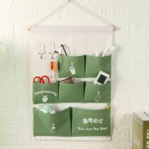 Bedside storage bag hanging bag hanging bag key behind the door can be hung on the wall storage bag dormitory upper shop student fabric wall hanging