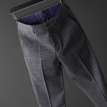 Light Extravagant Youth Spring New Casual Pants Men Thousands Birds Gristy Pants Xiu Fit Small Foot Korean Version Business Trend Free