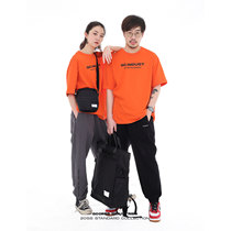 Gicos Industrial Basic Series 20SS Letter Print Cotton Round Neck Couple Solid Color Loose Short Sleeve T-shirt