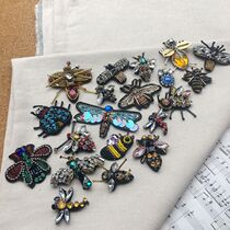 Exquisite heavy industry handmade nail beads rhinestones insect cloth patch embroidery patch Crystal clothing accessories DIY accessories