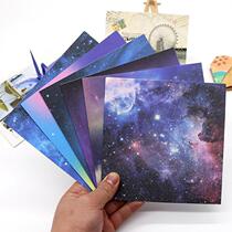 Student large flash folding handmade paper pattern can be written and stacked paper dreamy multifunctional Starlight Starry Sky origami