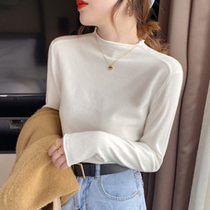 2021 autumn and winter new exploits ladies design feeling small crowdsourced half-height collar bottom sweater shorts shorts blouses