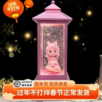 Bedroom sleep light rotating snow crystal ball girl heart dream music box to send girlfriend best friend birthday present