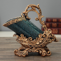 Creative Red Wine Rack Eurostyle Living Room Wine Cabinet Decorations Blue Light Lavish Carved Wine Bottle Racks American Pendulum