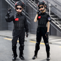 Childrens police uniforms special police uniforms boys and girls uniforms suits small special forces equipment military training police uniforms