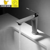 All-copper faucet toilet washbasin basin faucet Nordic creative hot and cold splash-proof faucet art basin stage
