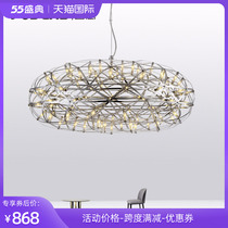 Nordic Designer Lights Postmodern Bar Oval Exhibition Refined Stainless Steel Flowers Firefly FIREFLY PENDANT LIGHT LED