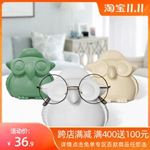 Office desktop owl glasses frame creative small ornaments decoration living room bedroom glasses storage rack cute
