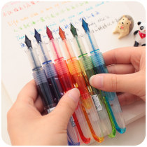  Japan Baile color vitality replaceable ink sac pen for female primary school students with childrens transparent rigid pen million years pen