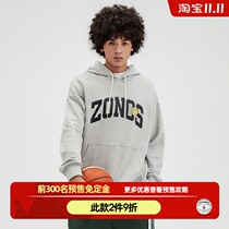 ZONEiD spring new pullover basketball printing sports sweater mens trend loose cotton casual hoodie