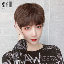 Wig female short hair age reduction real hair middle-aged middle-aged and elderly mother real hair full headgear natural fake hair