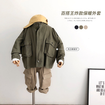 Green childrens products) childrens heavy industry lazy fan car jacket young children British bat sleeve handsome windbreaker jacket