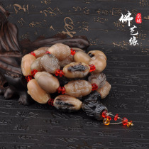Natural white flower yak horn carving eighteen arhans rosary beads long string Tibetan bracelet bracelet