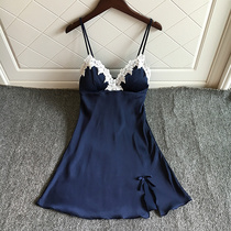 Japan Harness Sleepwear Womens Summer Sexy Little Chest With Chest Cushion Home Clothing Expats Slim lace and thin ice Girl Sleep dress