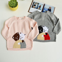 Foreign trade single men and women cotton knitwear children hug bear pullover sweater 2-6 years old