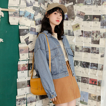 Big Pocket Design Denim Jacket Female Student Korean 2021 Spring New Korean Student Joker Top Jacket Jacket