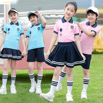 Primary School Uniforms Summer Clothing Short Sleeves Sports Wind 61 Children Graduation Photo Class Clothes Kindergarten Garden Suit Summer Suits