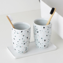 Nordic ins style creative terrazzo mouthwash Cup wash cup brush tooth Cup tooth cylinder mouth Cup combination