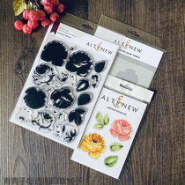 Altenew retro rose Antique Roses imported transparent seal cutting die Shield board