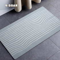 Non-slip Mat Bathroom Toilet Floor Mat Suede Suede Water Absorbent Mat Bathroom Toilet Into Door Footbed Shower Room Rug