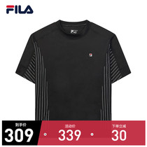 FILA Fiele Mens Short Sleeve T-Shirt 2021 Summer New Striped Sneak Splice Cotton
