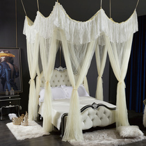 Baroque change 8 open door Princess wind mosquito net light luxury ins increase encryption round bed 2 6 meters free of mosquito net