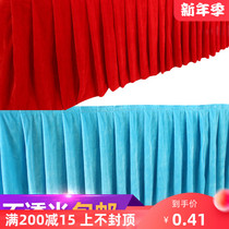 Wedding props gold velvet table skirt thickened table Dress flannel opaque stage apron tablecloth table