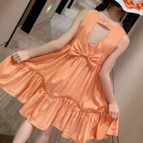 Girls foreign summer dress children cotton silk skirt summer big Children Summer 2020 new girls childrens clothing