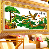 Large exhibition Hongtu cross stitch embroidery New 2022 Large Living Room Greet Guests Pine Handmade Yourself Embroidered Office Atmosphere
